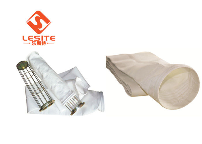การซึมผ่านของอากาศที่ดี 2mm Dust Bag Filter, Baghouse Filter Bags White